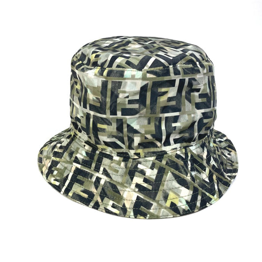 FENDI FXQ110 ハット帽 総柄 バケットハット 帽子 ハット ナイロン メンズ - brandshop-reference