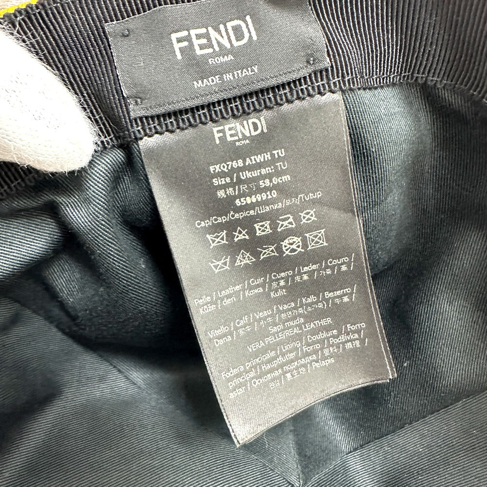 FENDI FXQ768 ロゴ キャップ レザー メンズ - brandshop-reference