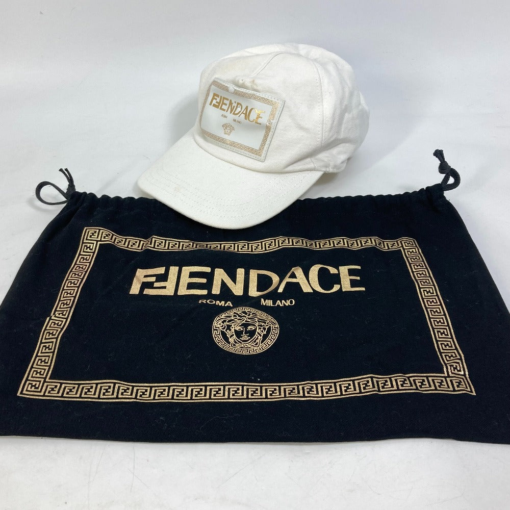 FENDI FXQ768 ヴェルサーチ コラボ VERSACE フェンダーチェ FENDACE 帽子 キャップ帽 ベースボール キャップ コットン レディース - brandshop-reference