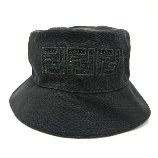 FENDI FXQ801 メッシュ ロゴ ハット帽 帽子 バケットハット ボブハット ハット コットン レディース - brandshop-reference