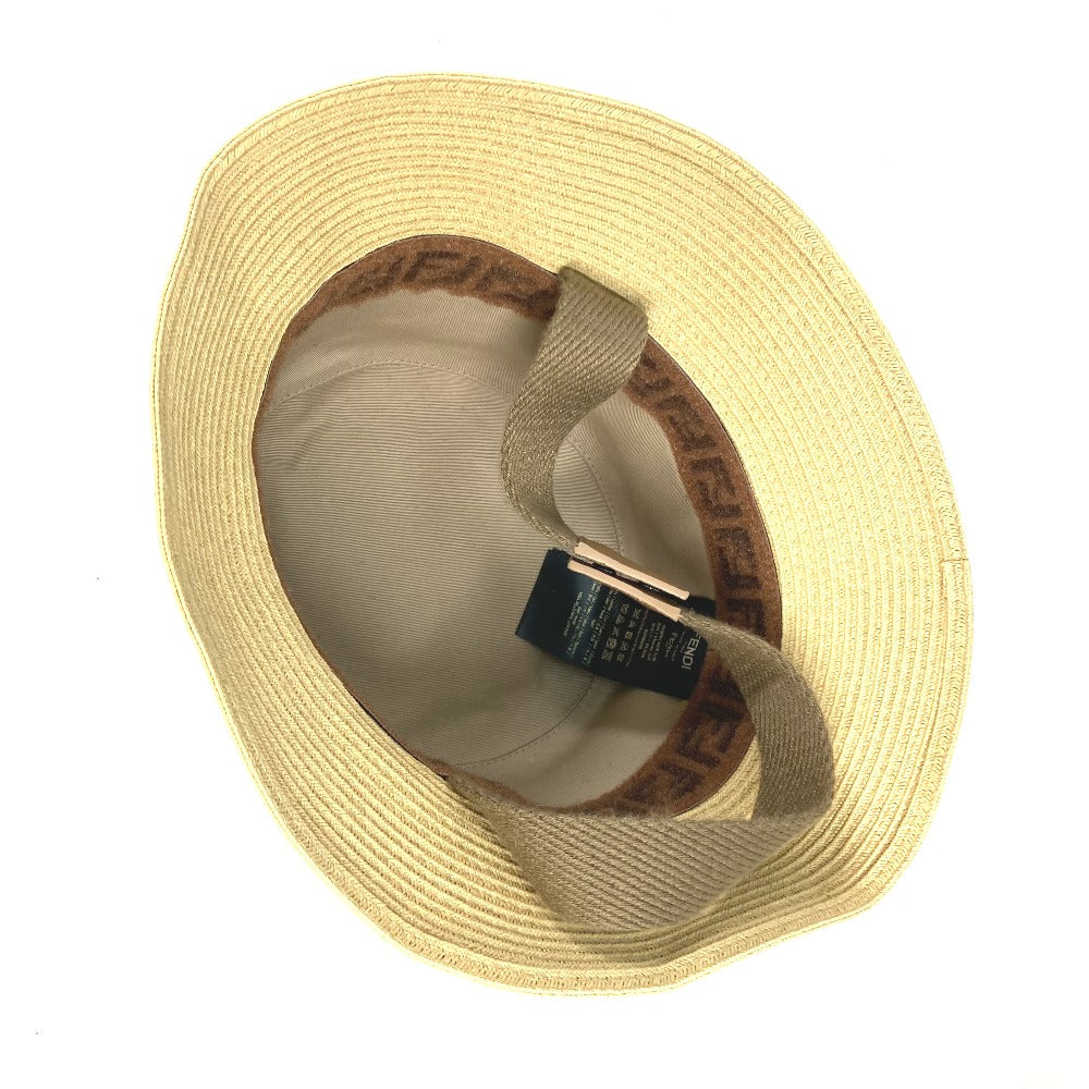 FENDI FXQ891 ハンドバッグ AIJE RAFFIA BUCKET Hat バケットハット＆巾着バッグ ハット帽 帽子 バケットハット ボブハット ハット レザー レディース - brandshop-reference
