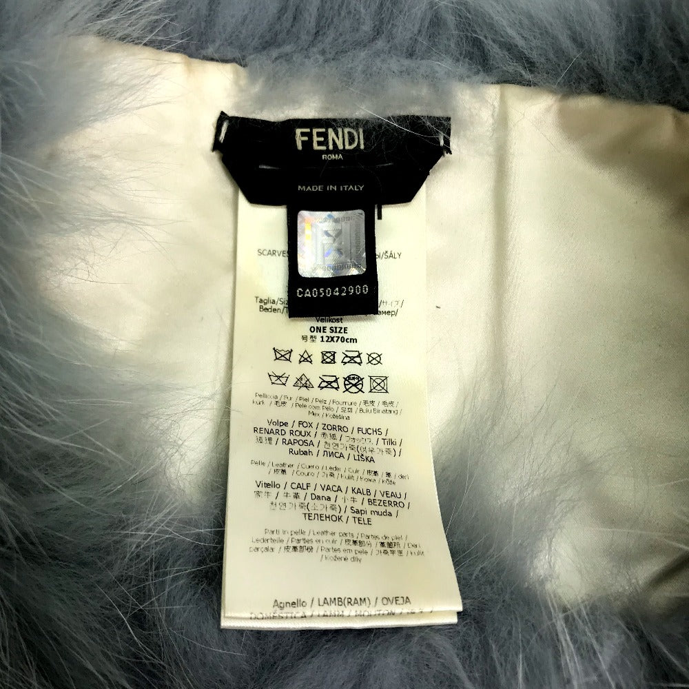 FENDI FNG426 ファー 留めフック付き ティペット スヌード マフラー ...