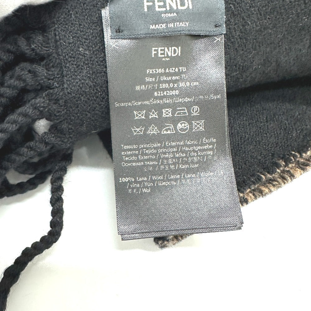 FENDI FXS366 ズッカ マフラー ウール メンズ - brandshop-reference