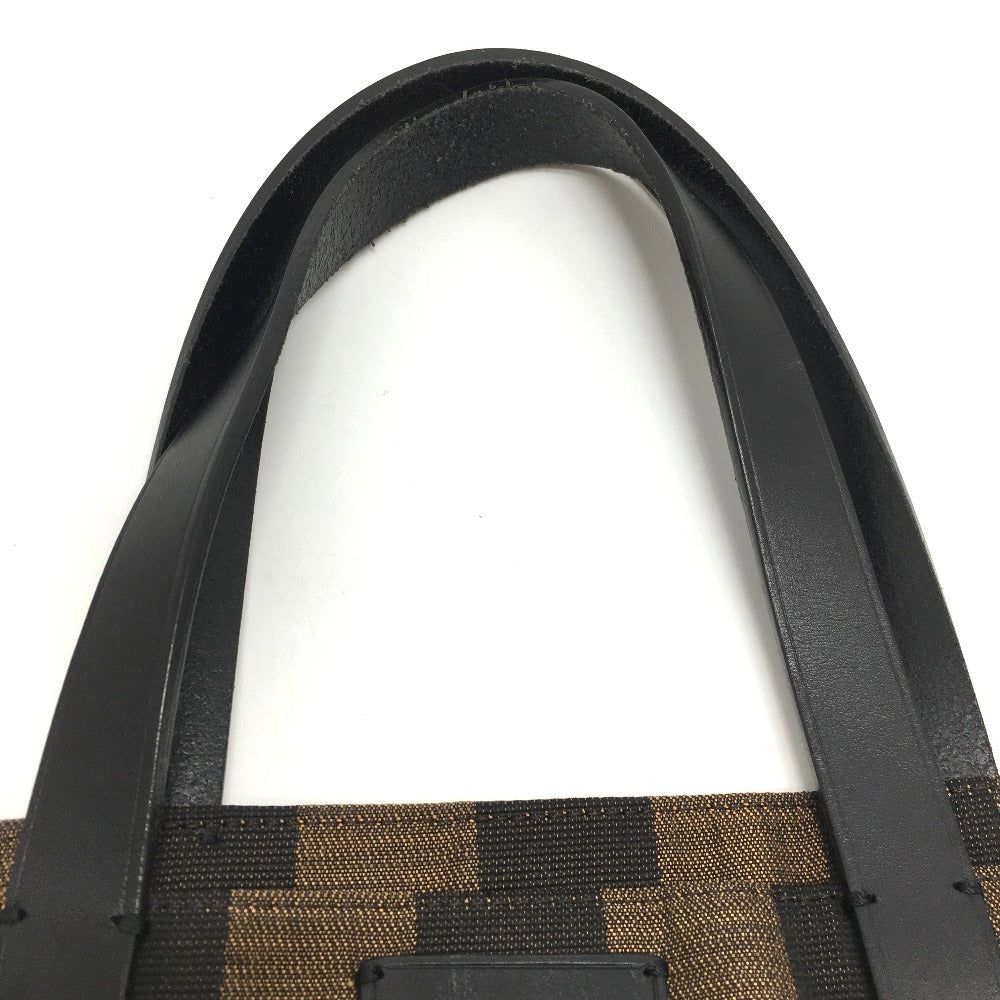 FENDI 8BH252 ショッピングバッグ ペカン柄 ポーチ付き トートバッグ キャンバス レディース | brandshop-reference