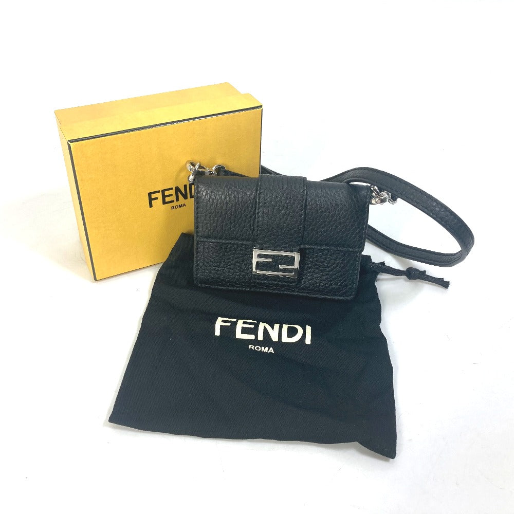 FENDI 7M0311 ポーチ マイクロ フラット バゲット ポシェット 斜め掛け ショルダーバッグ レザー メンズ - brandshop-reference