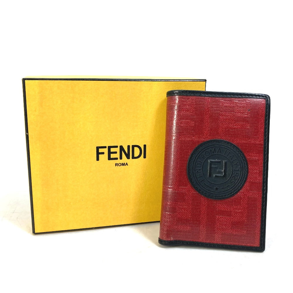 FENDI 7M0262 名刺入れ パスケース ズッカ 2つ折り カードケース コーティングキャンバス メンズ - brandshop-reference