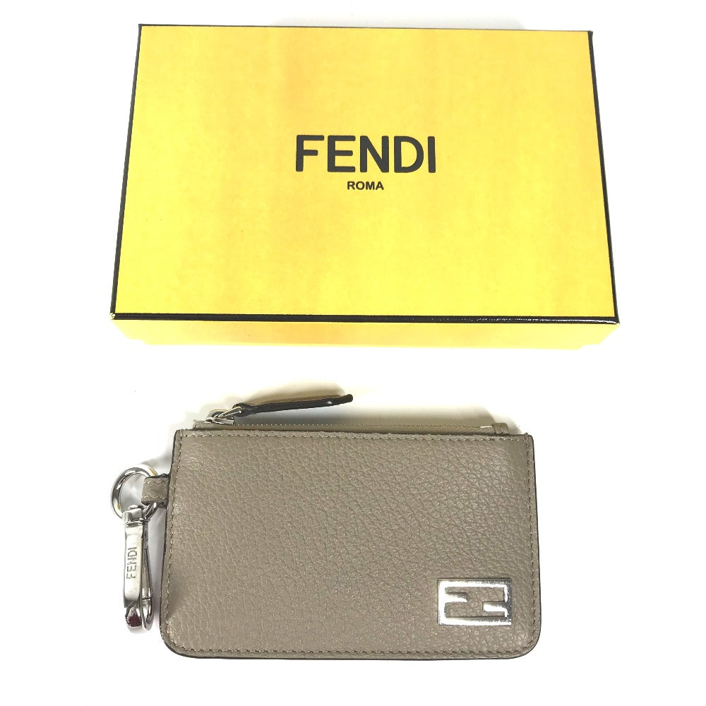 FENDI 7M0343 バイカラー ロゴ カードケース 小銭入れ 財布 フラグメントケース コインケース レザー レディース - brandshop-reference