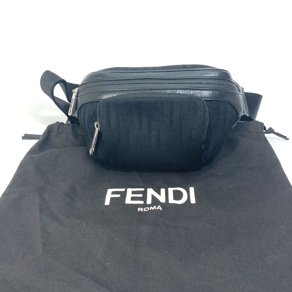 FENDI 7VA483 クロスボディ ショルダーバッグ ズッカ メッシュ カバン ボディバッグ ポリアミド メンズ - brandshop-reference