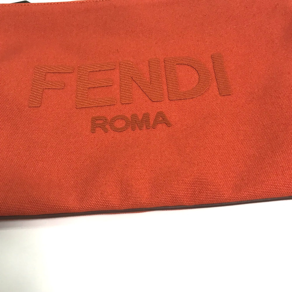 FENDI ロゴ ポーチ カバン クラッチバッグ キャンバス レディース - brandshop-reference