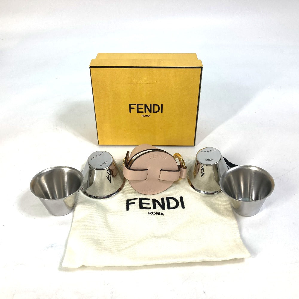 FENDI 7AR926 CHAOS コラボ カオス ショットグラスセット 4点 ケース付き グラス メタル メンズ - brandshop-reference