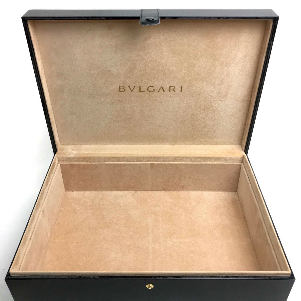 BVLGARI メンズ レディース メイクボックス 収納 小物入れ 大型コレクションボックス ハンドバッグ レザー ユニセックス - brandshop-reference