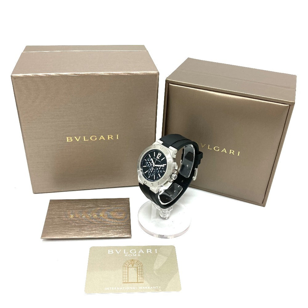 BVLGARI DG41SCH  ディアゴノ ヴェロチッシモ  クロノグラフ 自動巻き  腕時計 SS メンズ - brandshop-reference