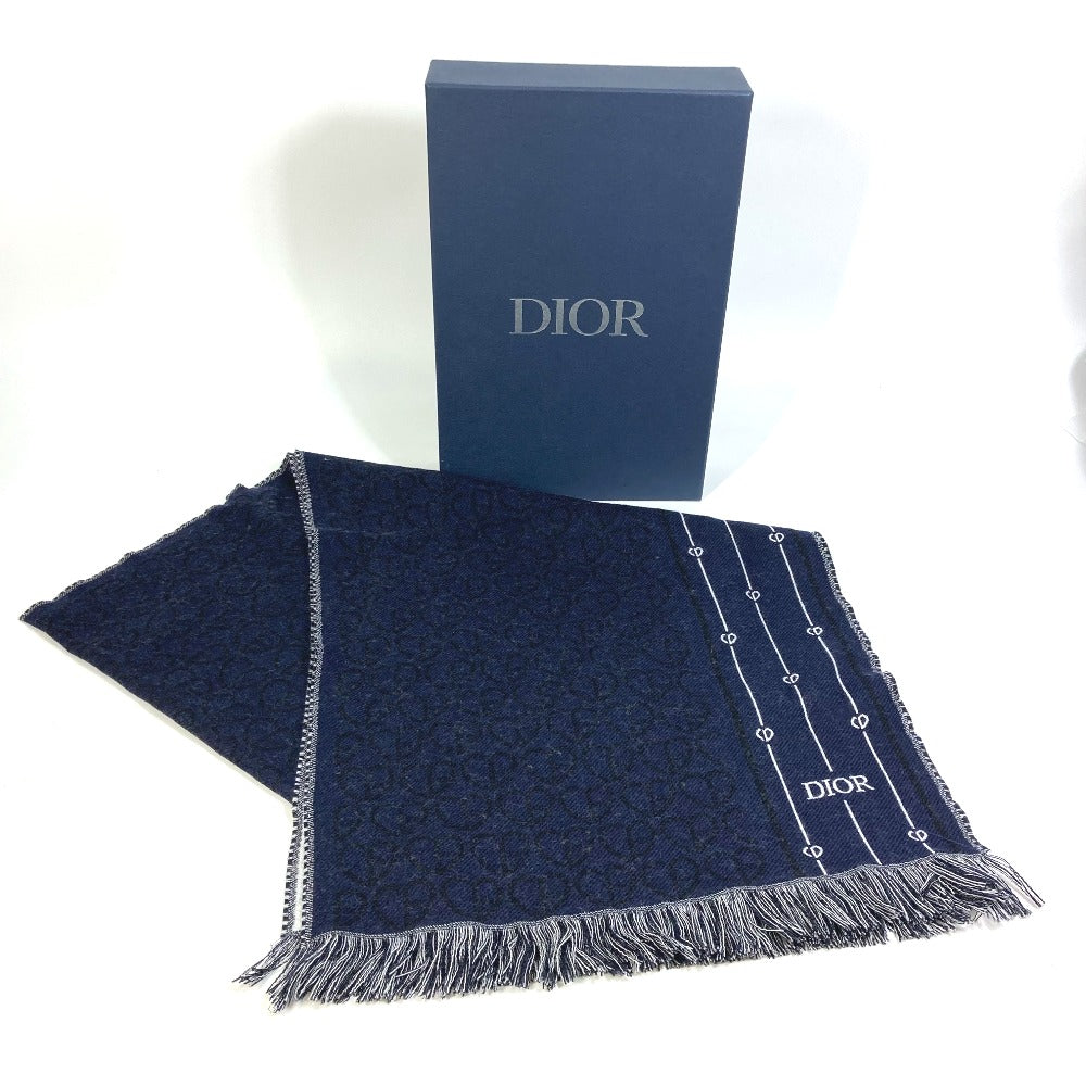 Dior 21P0001A0606 フリンジ スカーフ ハートロゴ マフラー ウール