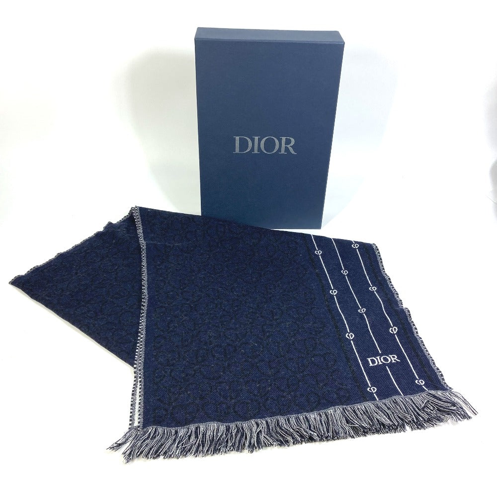 Dior 21P0001A0606 フリンジ スカーフ ハートロゴ マフラー ウール メンズ - brandshop-reference