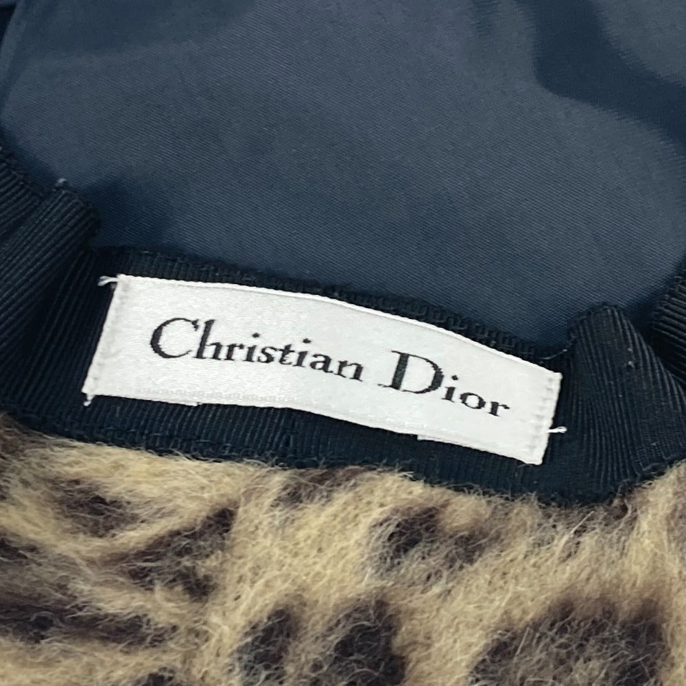 Dior 帽子 レオパード 豹柄 ヒョウ ベレー帽 ウール レディース - brandshop-reference