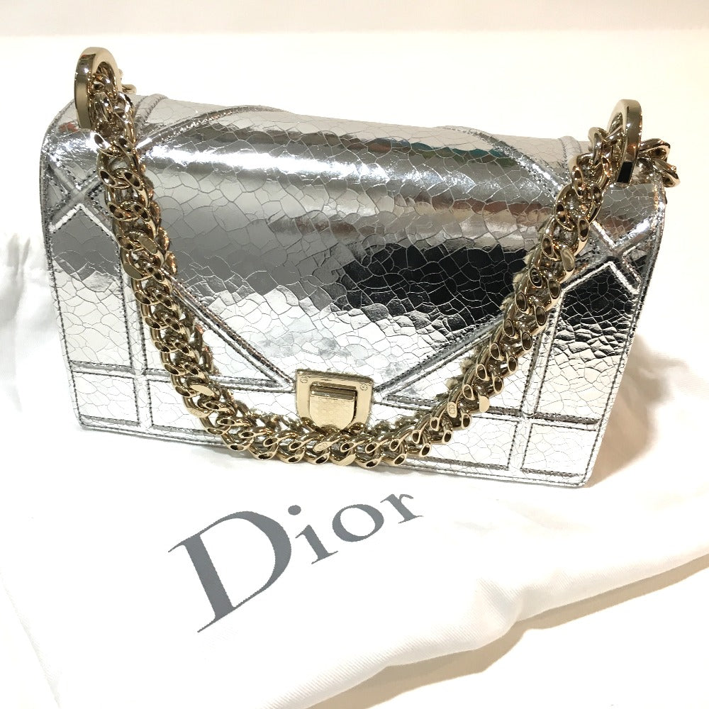 Dior チェーンショルダー DIORAMA ディオラマ スモールフラップバッグ  クロコプリントレザー レディース ショルダーバッグ - brandshop-reference