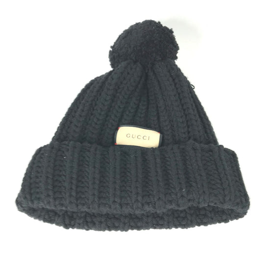 GUCCI 652656 ポンポン付き ロゴ ビーニー 帽子 ニット帽 ニットキャップ ニット帽 ポリエステル レディース - brandshop-reference