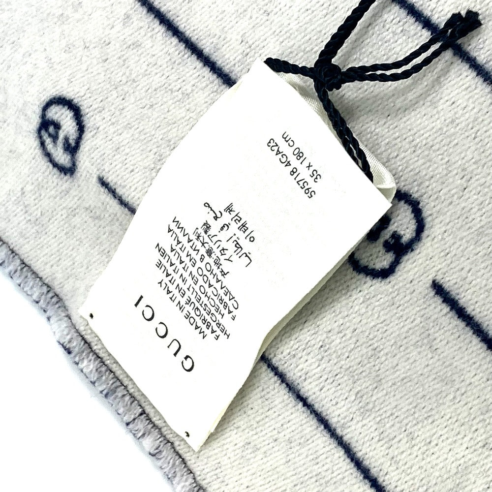 GUCCI 595718 ファッション小物 スカーフ ロゴ マフラー ウール メンズ - brandshop-reference
