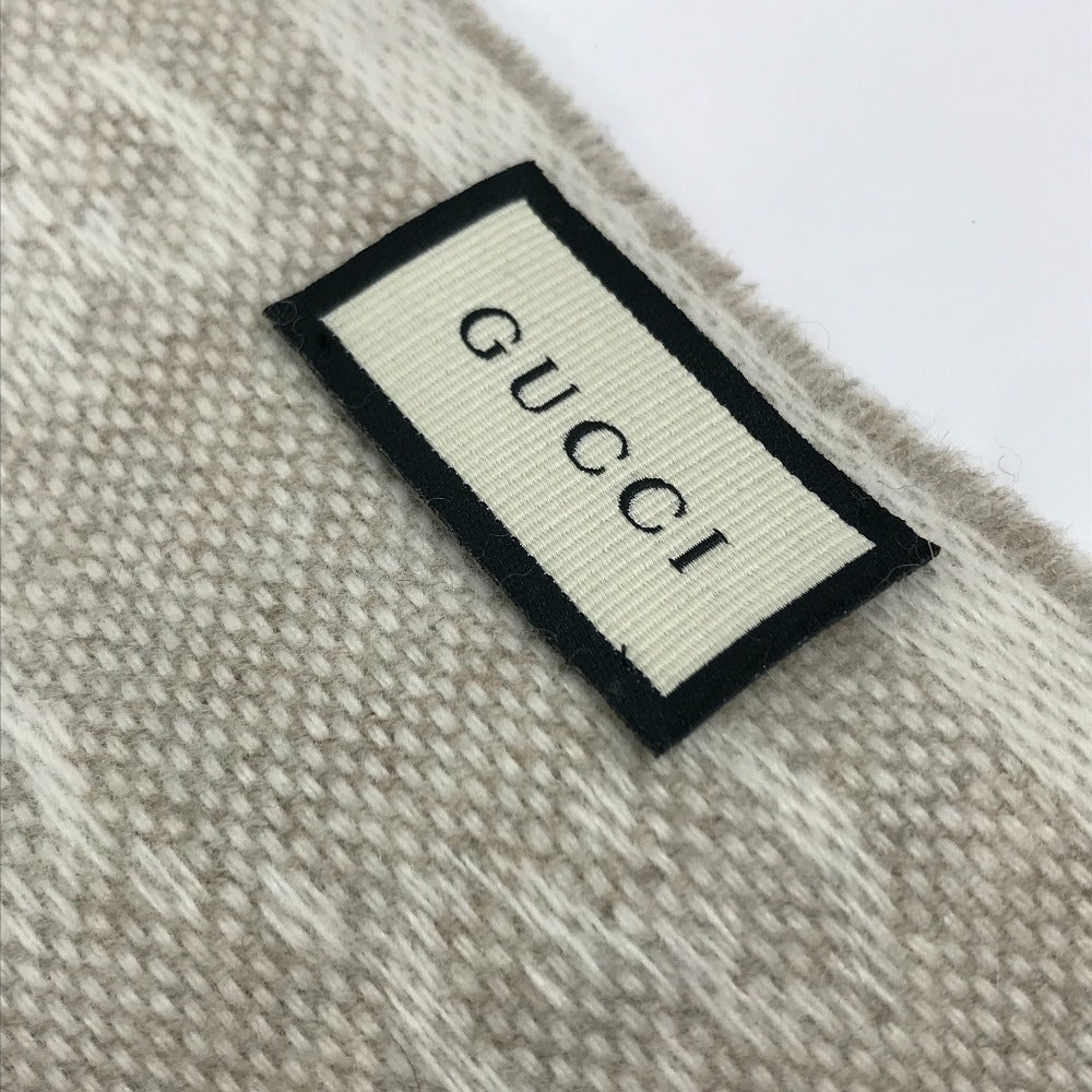 GUCCI 570603 GG シェリーライン フリンジ マフラー ウール メンズ