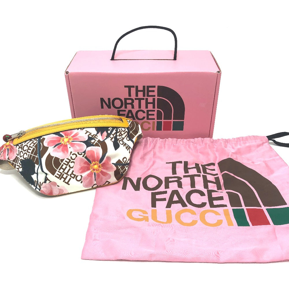 GUCCI 650299 THE NORTH FACE コラボ ウエストポーチ 花柄 カバン ...