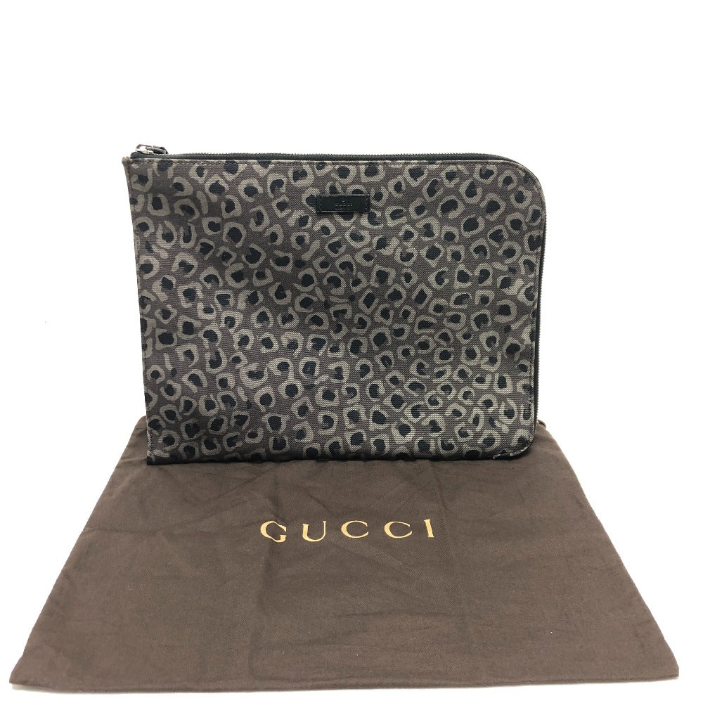 GUCCI 353480 レオパード セカンドバッグ クラッチバッグ キャンバス ...