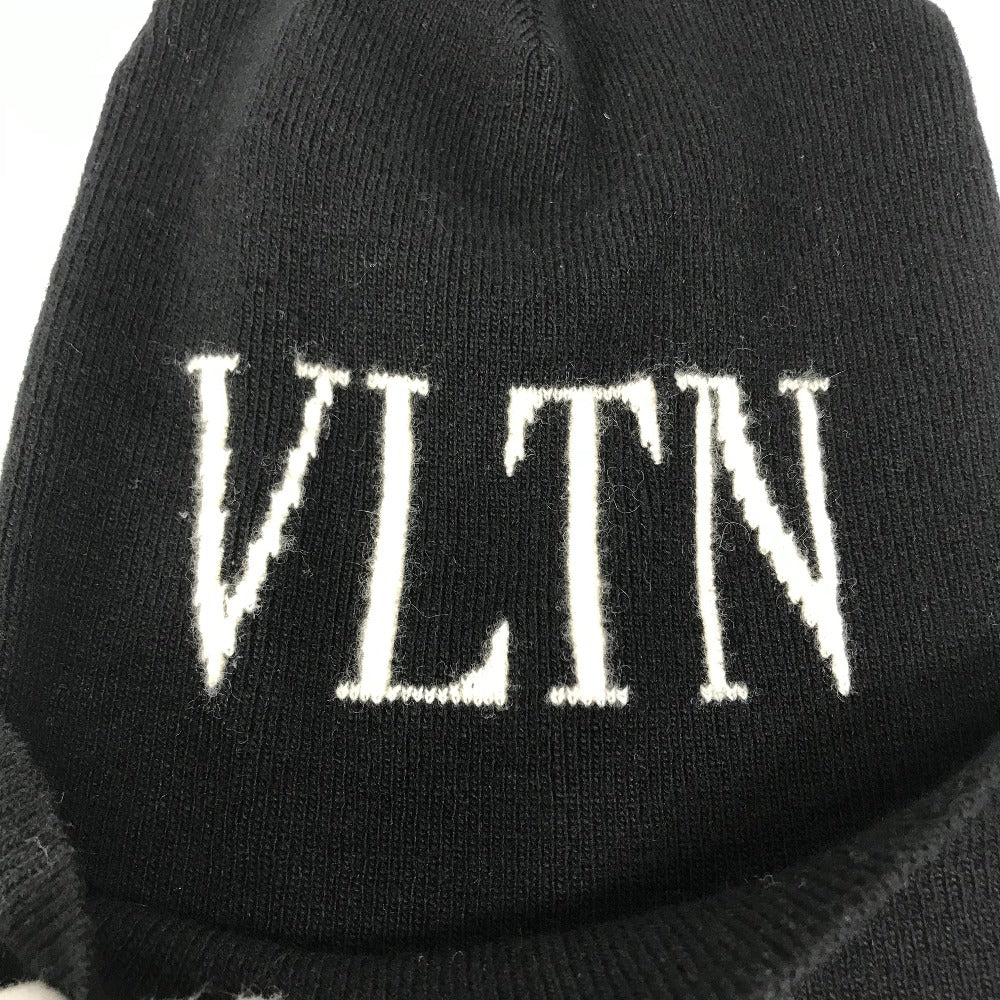 VALENTINO VLTN ロゴ  ビーニー 帽子 ニット帽 ニットキャップ ニット帽 ウール メンズ - brandshop-reference