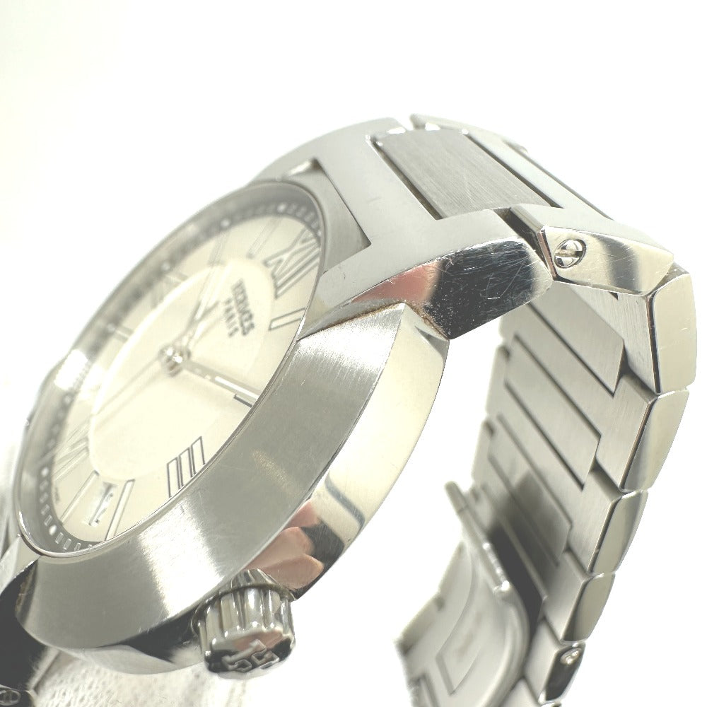 HERMES N01.710 ノマード オートクォーツ デイト 腕時計 SS メンズ