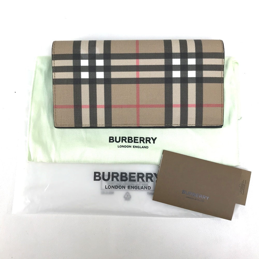 BURBERRY 8016613 キャベンディッシュ ヴィンテージチェック 長財布 PVC/レザー メンズ - brandshop-reference