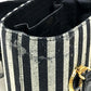 Gianni Versace ストライプ サンバースト 太陽 ロゴ ハンドバッグ 箱型 ボックス型 バニティバッグ コットン レディース - brandshop-reference