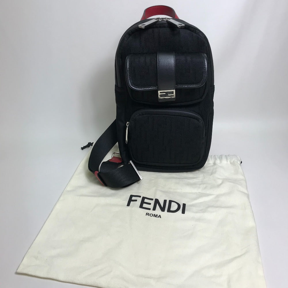 FENDI 7VZ049 ズッカ FF柄 クロスボディバッグ ショルダーバッグ ファブリック/レザー メンズ - brandshop-reference