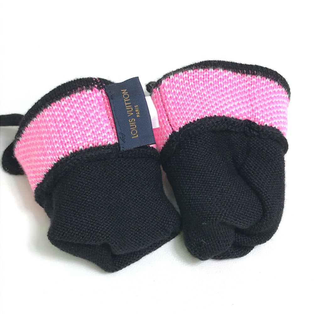 Buy [Used] LOUIS VUITTON Monogram Gon 3D Gloves Wool Noir M76451