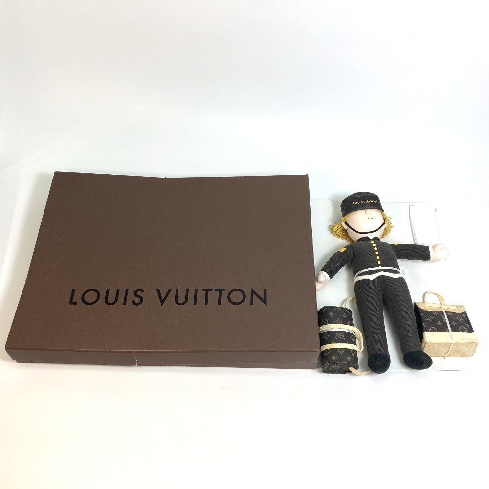 ルイヴィトン LOUIS VUITTON グルーム ベルボーイ 人形 ぬいぐるみ コットン ブラウン系おもちゃ/ぬいぐるみ