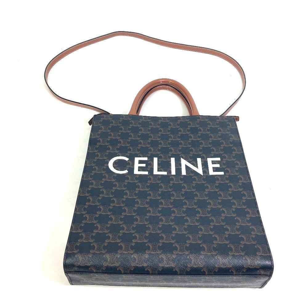 CELINE 191542 トリオンフ バーティカルカバ スモール トートバッグ 2WAYバッグ ショルダーバッグ ハンドバッグ 斜め掛け  トートバッグ PVC/レザー レディース