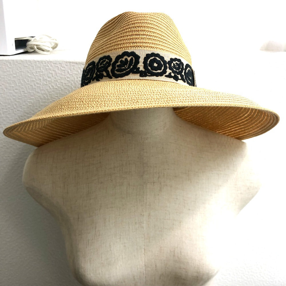 Dior ロゴ フラワー 麦わら帽子 ファッション小物 ハット コットン レディース - brandshop-reference