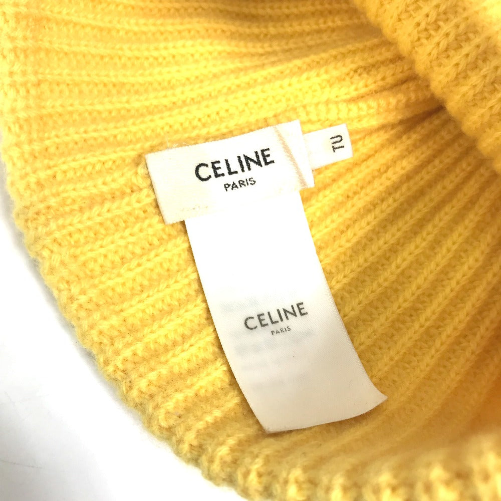CELINE 2A61W535Q ロゴ エンブロイダリー ビーニー 帽子 ニット帽 ウール メンズ - brandshop-reference