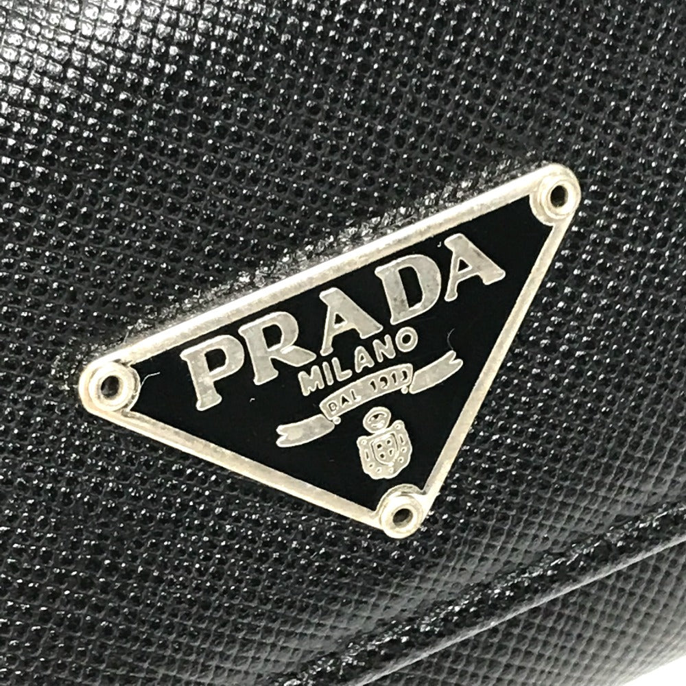 PRADA M222A トライアングルロゴ 三角ロゴ プレート 6連 三つ折り キーケース サフィアーノレザ－ レディース - brandshop-reference