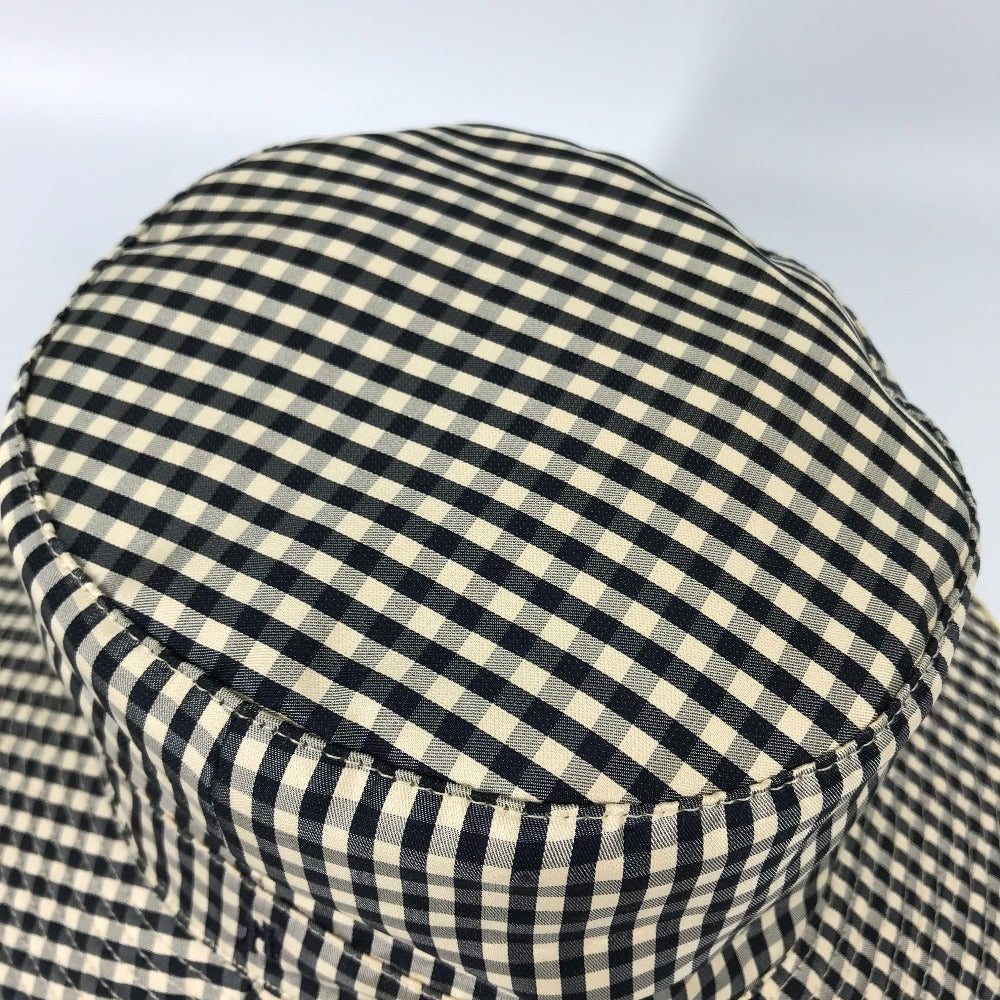 HERMES ギンガムチェック Hロゴ ハット帽 帽子 バケットハット ハット シルク レディース - brandshop-reference