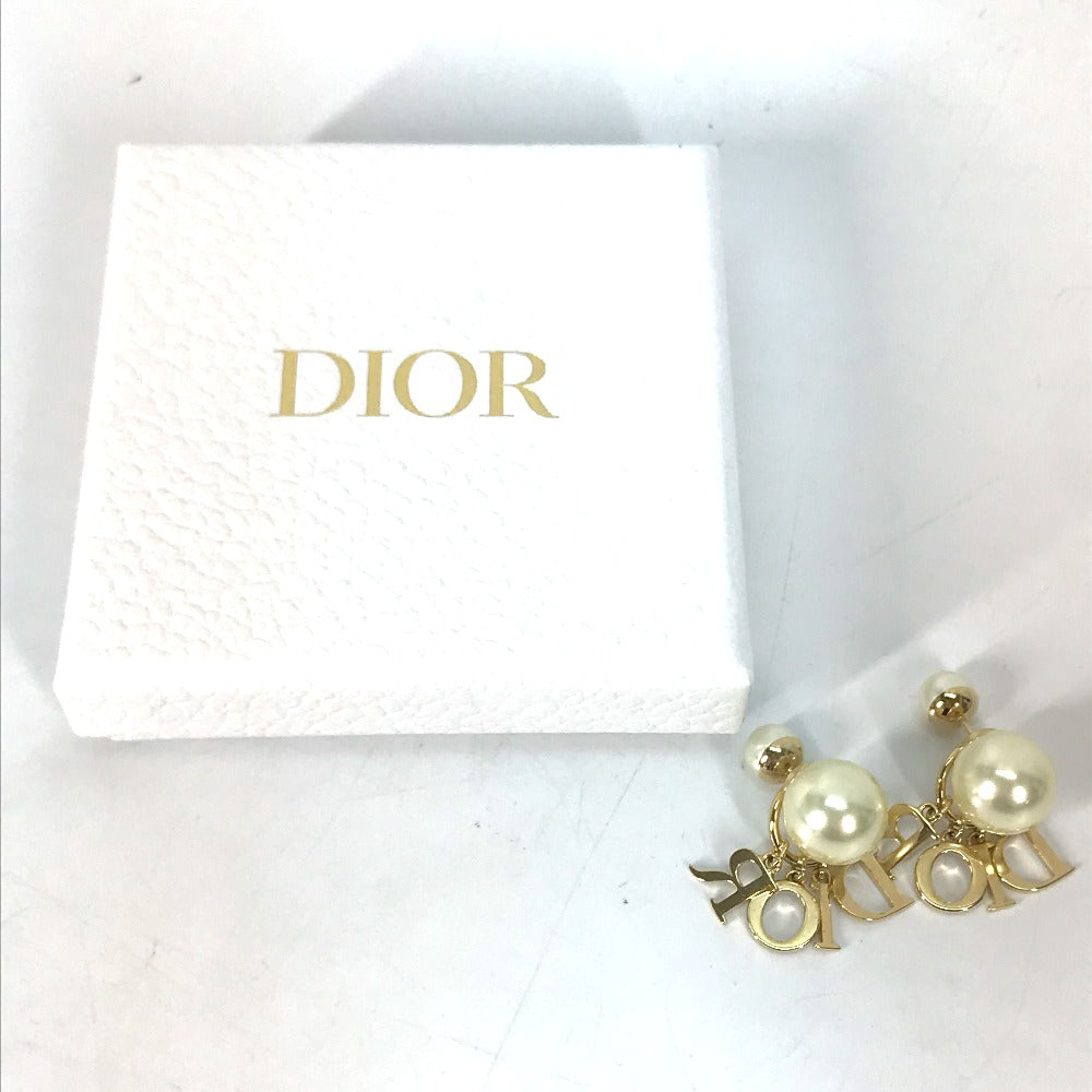 Dior ロゴ トライバル Tribales フェイクパール ラインストーン ピアス ...