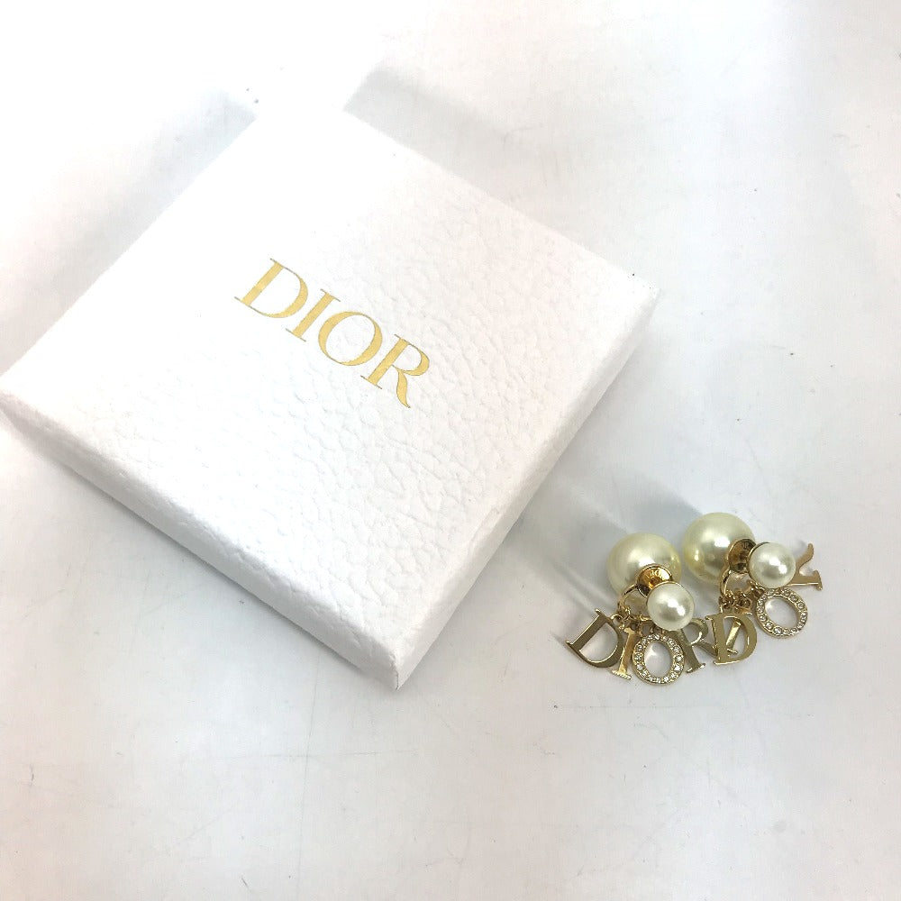 Dior ロゴ トライバル Tribales フェイクパール ラインストーン ピアス ...