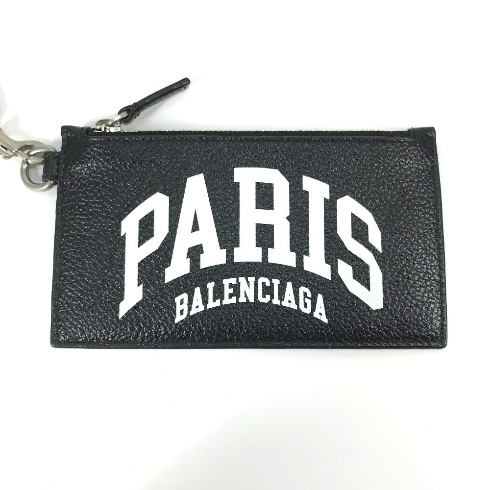 BALENCIAGA 594548 CITIES PARIS ネックストラップ 月 小銭入れ カードケース 財布 フラグメントケース コインケース レザー メンズ - brandshop-reference