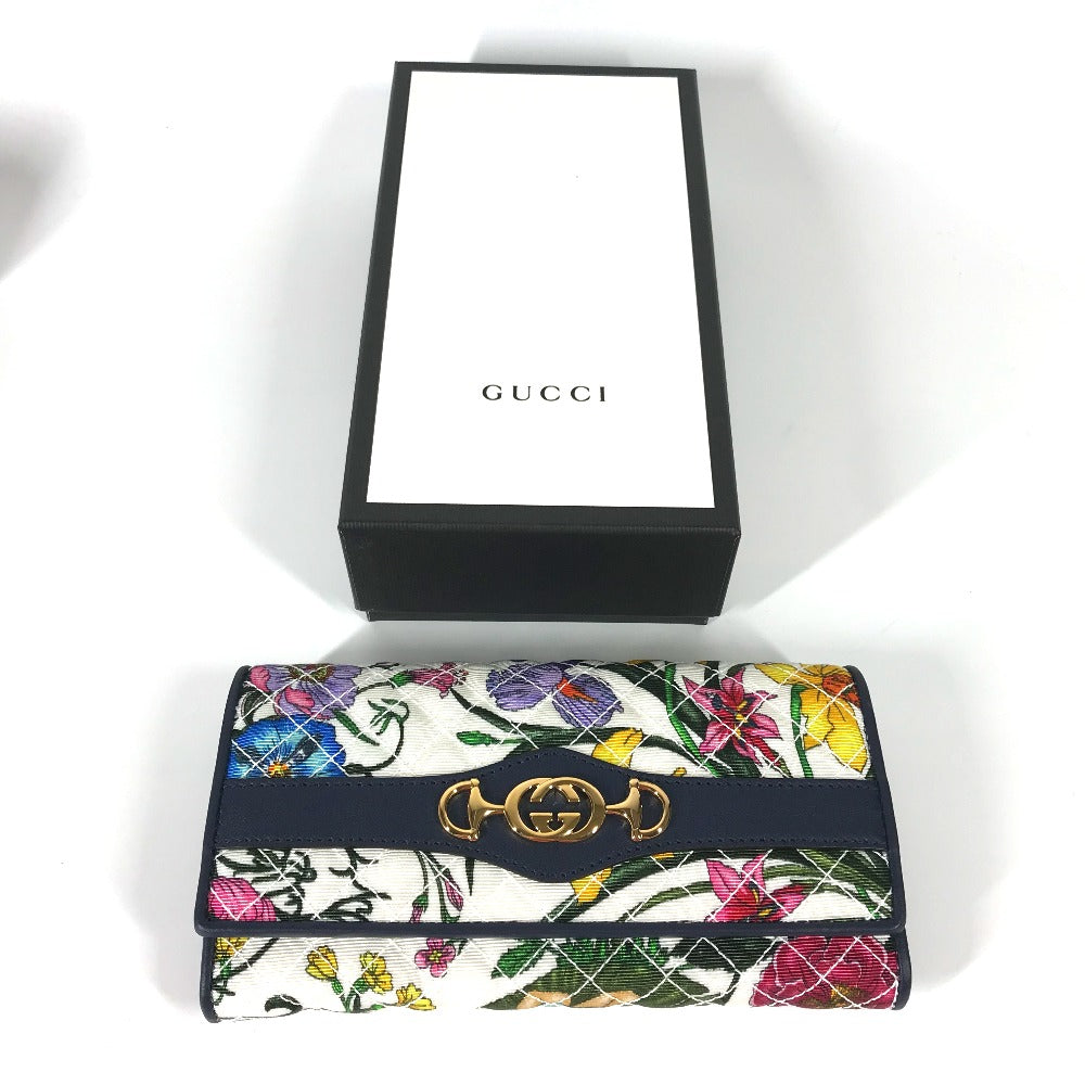 GUCCI 536352 フローラ 花柄 フラワー GG コンチネンタル ウォレット 二つ折り 長財布 キャンバス レディース |  brandshop-reference