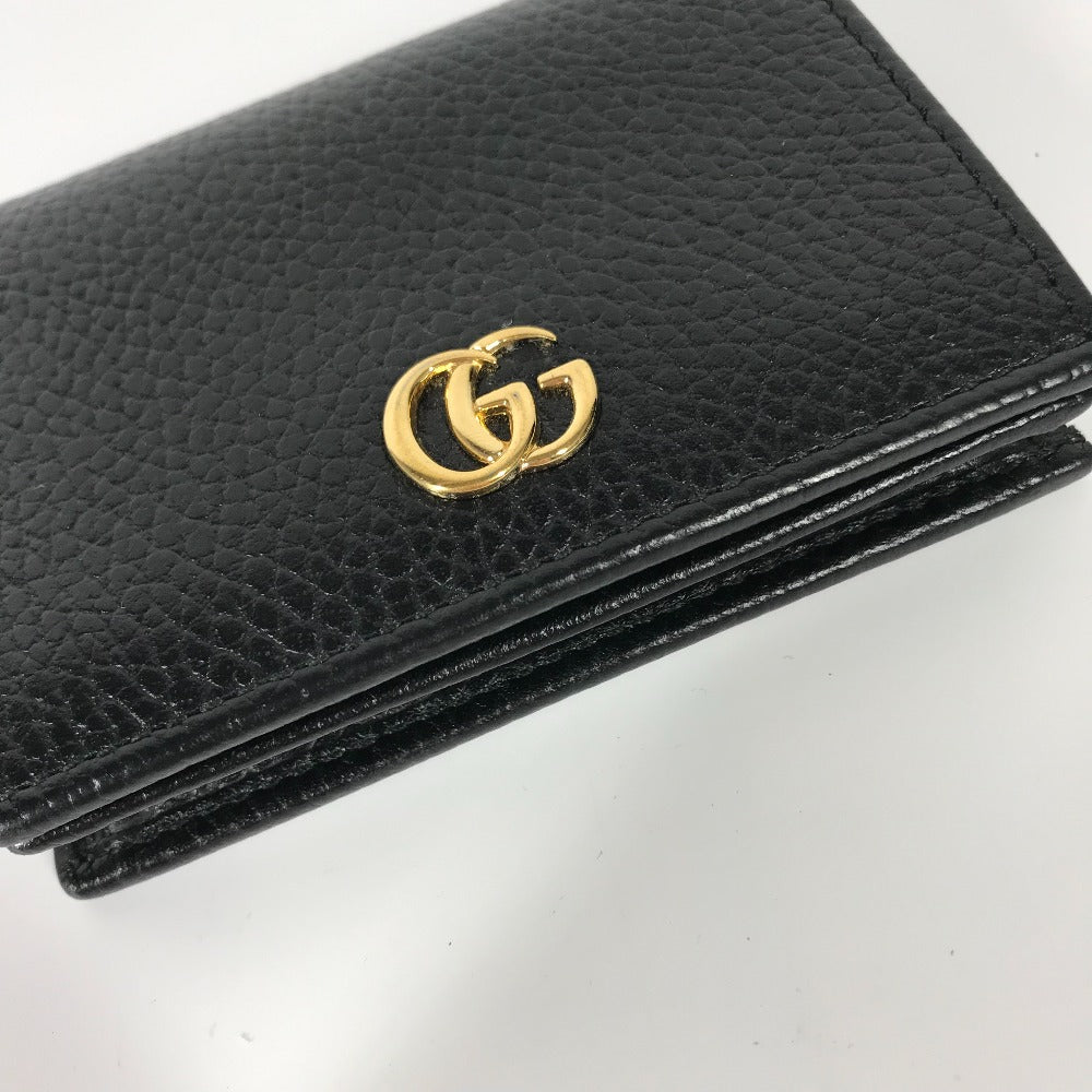 GUCCI 456126 GGマーモント コンパクト ウォレット カードケース（コイン＆紙幣入れ付き） 2つ折り財布 レザー レディース