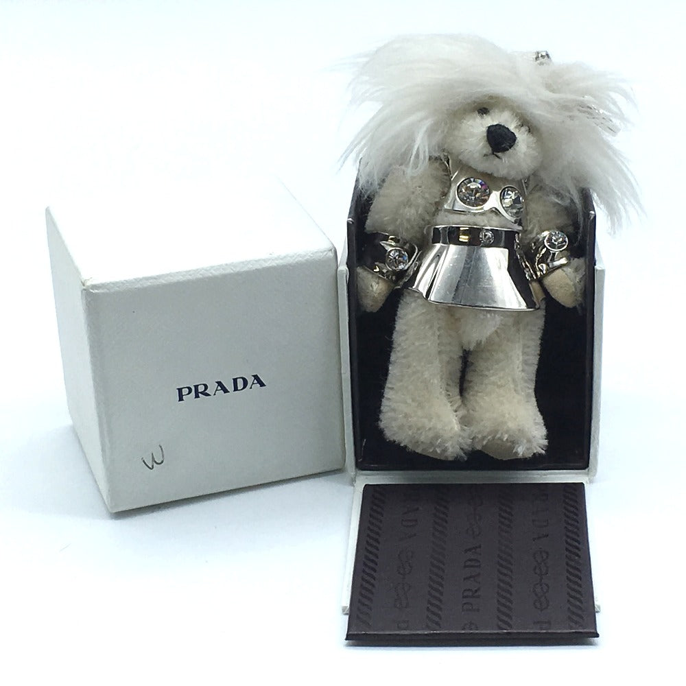 PRADA Tedda Bear Mamoto Trick Keyling Small Charm Metal Ladies