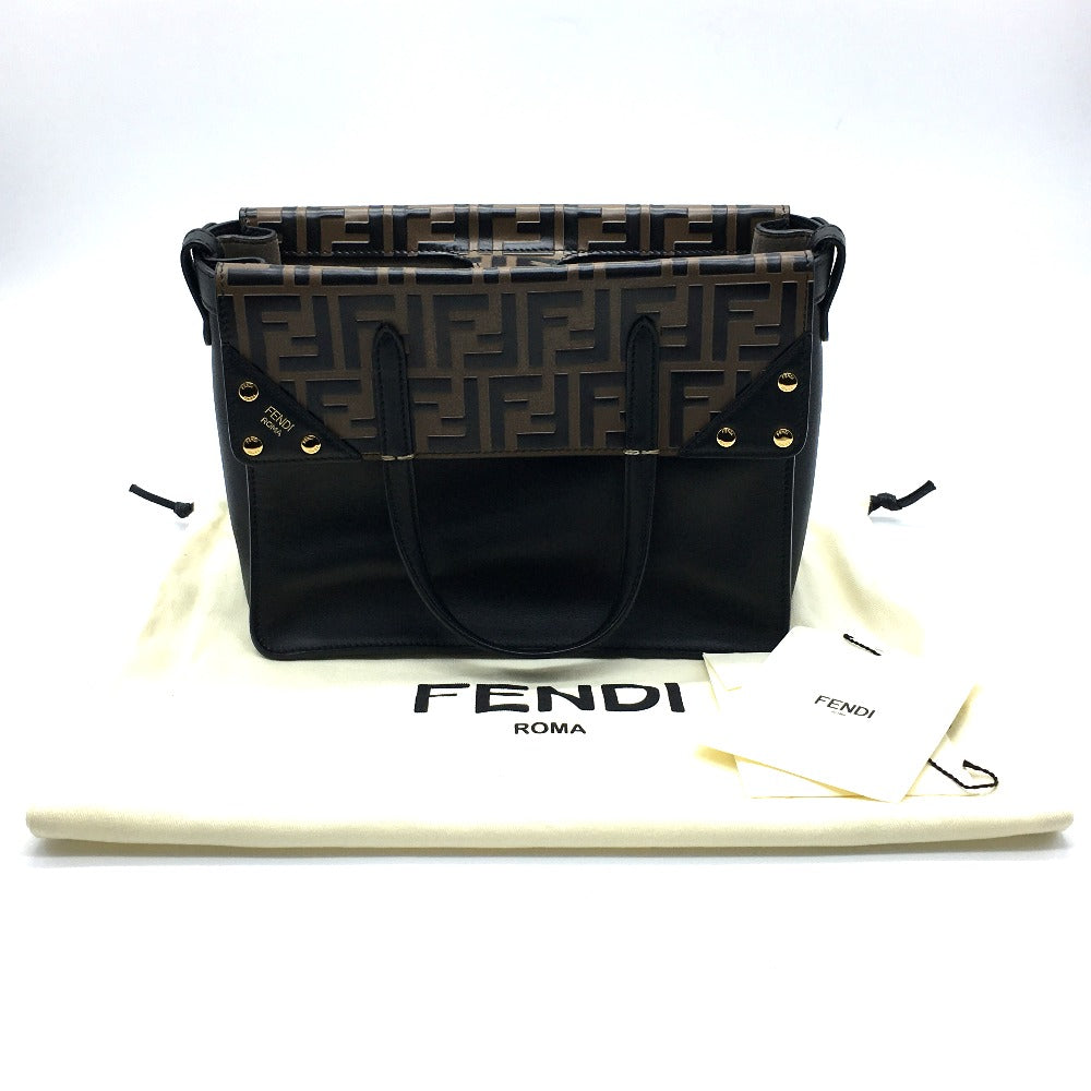 Fendi 8bt302 FF Logo Zukka Corak Flip Beg Tunggal Tangan Kecil ...