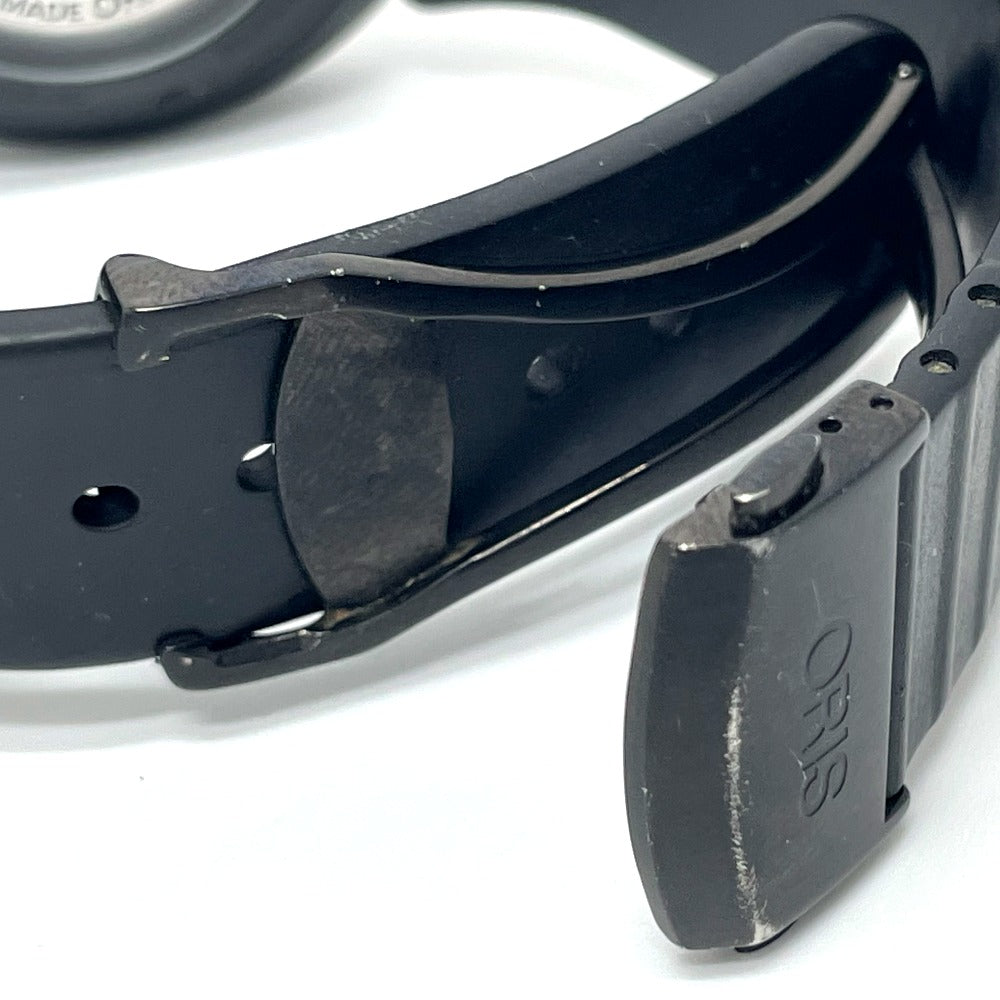 ORIS 7611 クロノグラフ TT3 CHRONOGRAPH BLACK 自動巻き 腕時計 チタン メンズ - brandshop-reference