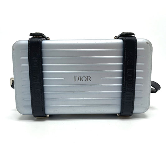 Dior 2DRCA295YWT リモワコラボ ウォレット パーソナルクラッチバッグ 2WAY 財布 トラベルケース アルミニウム メンズ - brandshop-reference
