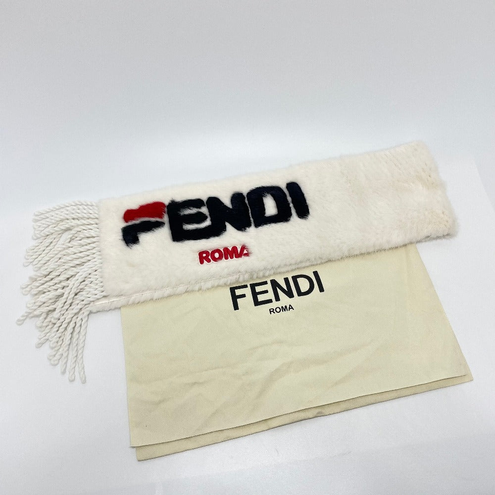 FENDI FNG477 ロゴ 毛皮ストール フィラコラボ マフラー ファー レディース - brandshop-reference