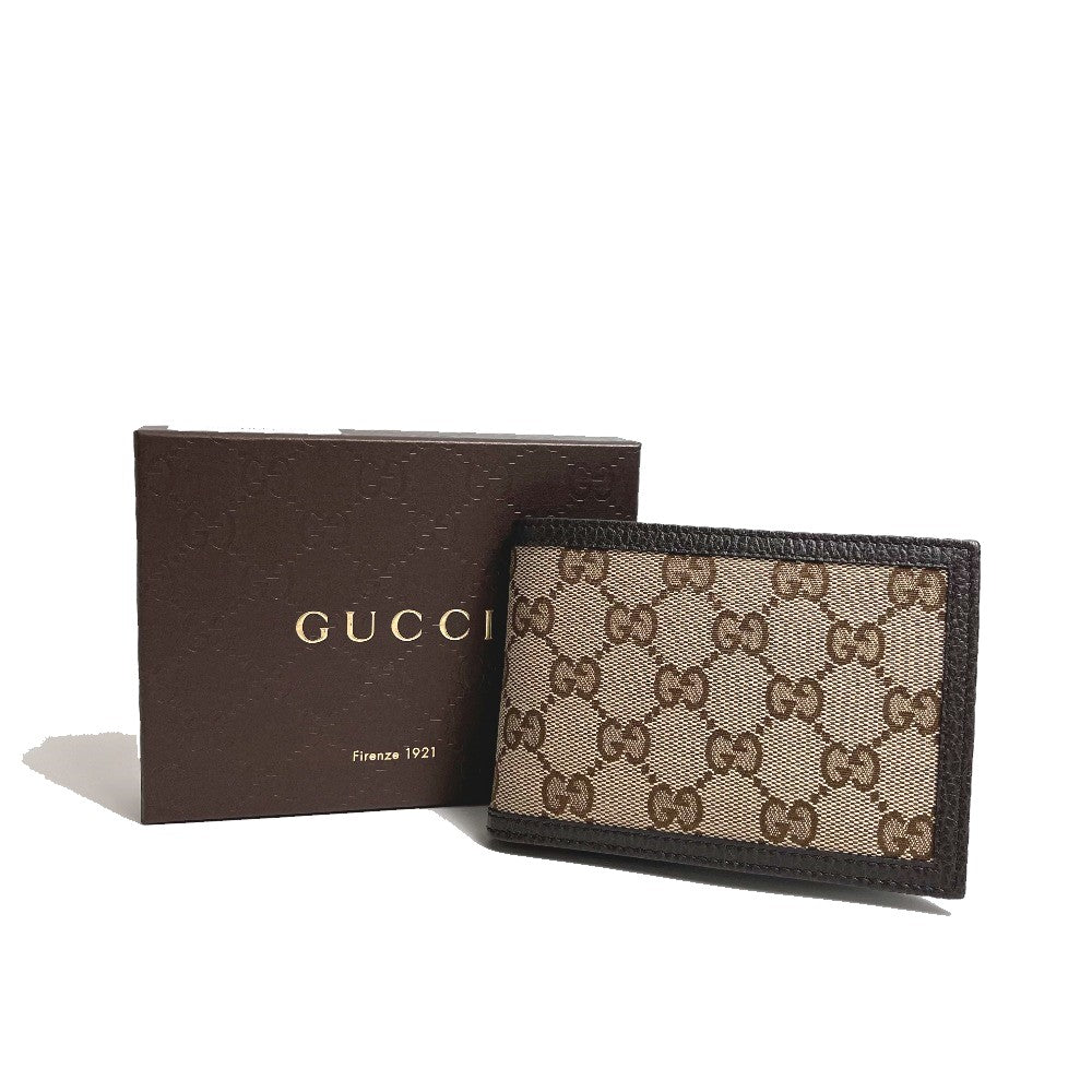 GUCCI 292534 GGキャンバス ウォレット 札入れ 2つ折り財布 GG