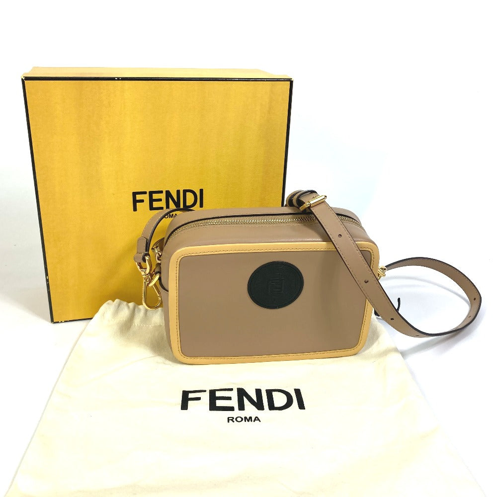 FENDI 8BS019 FF ロゴ 斜め掛け ポシェット キャム カメラバッグ バイカラー ショルダーバッグ レザー レディース - brandshop-reference