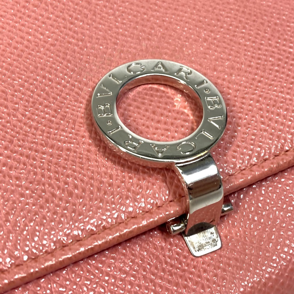 BVLGARI ブルガリ ブラウンレザー ロゴクリップ 長財布マチ1cm - 小物